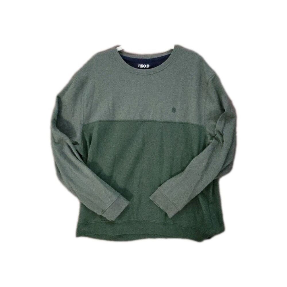 IZOD Men's Advantage Performance Crewneck Sweatshirt XXL Green Long Sleeve